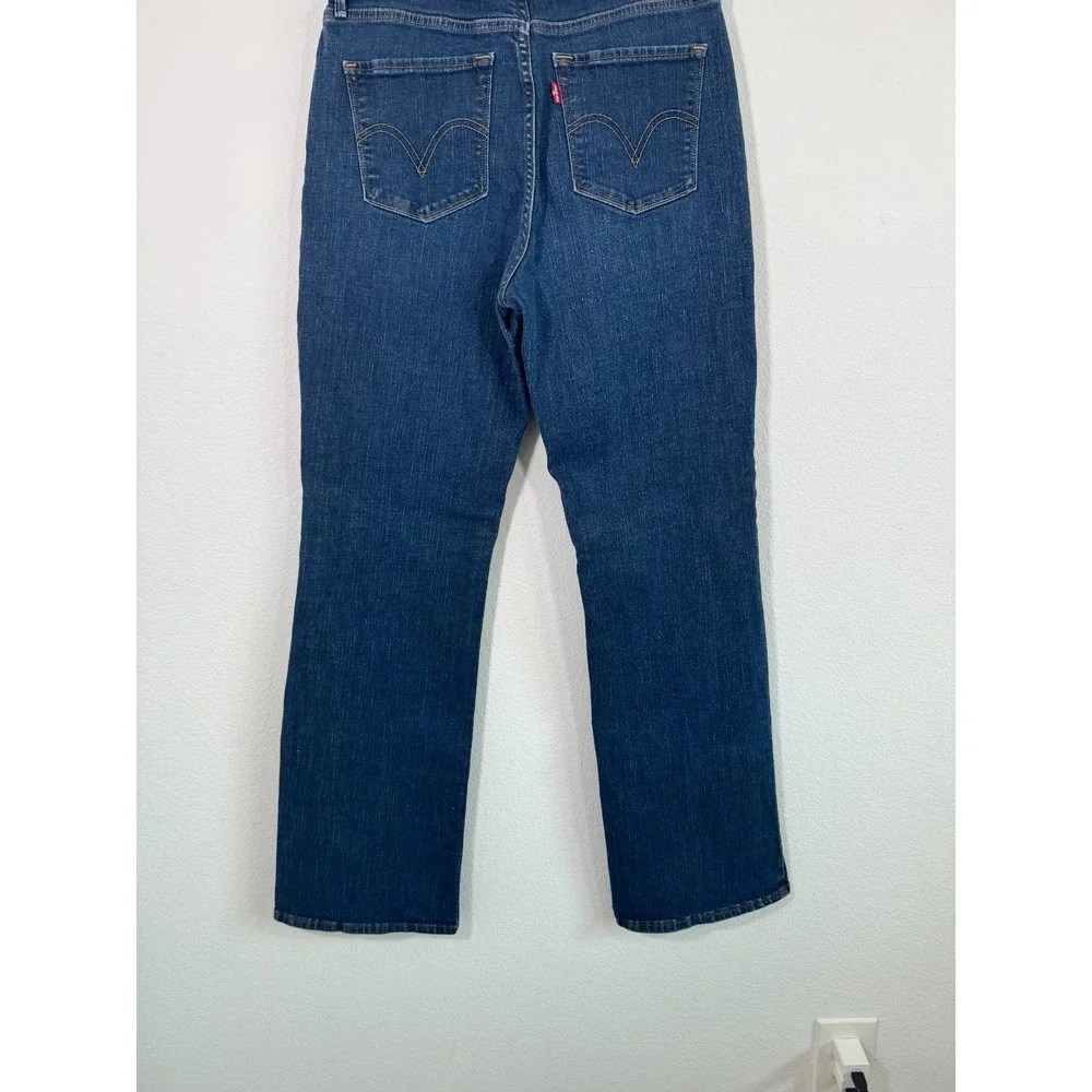 Levi's 512 Perfectly Slimming Bootcut Jeans Women 8M 29x32 Blue Denim Cotton‎